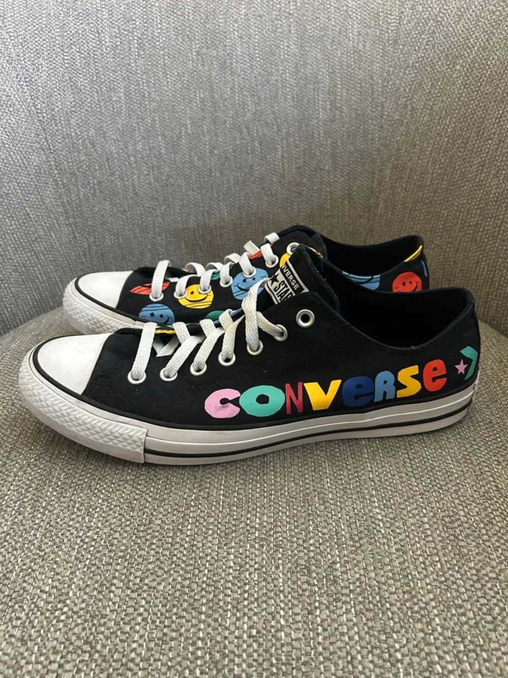 Converse Chuck Taylor All Star Low "Happy Faces" Sneakers - Picture 2 of 7